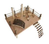 Zkydhbd Spaciously Wood Hamster Swing Set for ensure hours of Entertainment and Exercise for Curious Hamster Toy Ladder Hamster Climbing Toy Hamster Climbing Toy Hamster Climbing Toy Wood Ladder