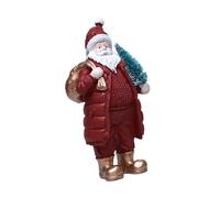 Zkydhbd Statues de Père Noël en résine - Figurines de Noël debout - Ornement pour le Nouvel An - Décorations de Noël - Centres de table