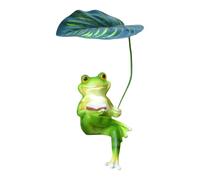 Zkydhbd Statues miniatures de jardin grenouilles en résine figurines d'animaux pour pelouses extérieures décors nordiques centres de table cadeaux parapluies statues grenouilles