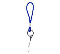 Zkydhbd Support polyvalent en cuir pour appareils mobiles et sangle de téléphone ergonomique essentielle, accessoire multifonction pour femme, porte-clés en cuir synthétique, bleu, taille unique