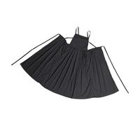 Zkydhbd Tablier de cuisine extra long respirant pour femme - Robe plissée - Convient pour les ateliers de pâtisserie et la cuisine à la maison - Tablier de cuisine léger et respirant, Noir , taille
