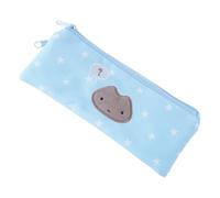 Zkydhbd Trousse à crayons avec 2 compartiments - Légère - Grande capacité - Trousse de maquillage de voyage pour fille et femme - Motif étoiles, bleu