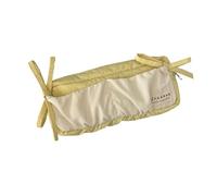 Zkydhbd Trousse à crayons avec nœud papillon pour étudiante et femme de grande capacité - Organiseur de stylos - Pochettes de voyage - Sac de rangement cosmétique tendance, Jaune et blanc.
