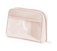 Zkydhbd Trousse à crayons de grande capacité avec 12 compartiments - Sac de rangement portable pour marqueurs - Pour étudiantes et adultes - Boîte à crayons avec rangement réglable, beige