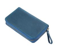 Zkydhbd Trousse à crayons en cuir de vachette supplémentaire pour écrivains apprenants mettant en évidence la texture permanente du cheval sauvage - Trousse en cuir transportable pour les voyages