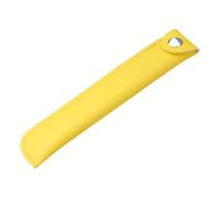 Zkydhbd Trousse à crayons rétro en cuir PU de couleur unie avec bouton pression pour l'école, jaune