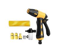 Zkydhbd Tuyau d'arrosage extensible mural pour lavage de voiture - Buse à ressort rétractable automatique pour le nettoyage de la voiture - Tuyau d'arrosage d'extérieur multifonction