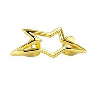 Zkydhbd Unique Five Point Star Hollow Out Hip Hop Grillzs Tooth Jewelry Smooth Copper Dentals Accessory for Party Costume Artistics Creux Dentals Accessories, taille unique, Comme décrit, Comme décrit