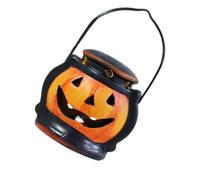 Zkydhbd Veilleuse en céramique en forme de citrouilles creuses - Décoration d'Halloween pour la maison, les fêtes, les centres de table - Lumière en céramique