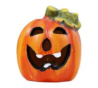 Zkydhbd Veilleuse en céramique en forme de citrouilles creuses - Décoration d'Halloween pour la maison, les fêtes, les centres de table - Lumière en céramique