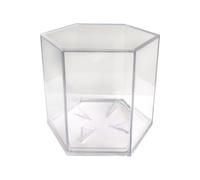 Zkydhbd Vitrine de baseball en acrylique transparent, boîte de présentation hexagonale pour balles de baseball, boîte étanche en acrylique