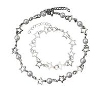 Zkydhbd Y2K Star Punk Collier de perles élégant en alliage pour un look tendance et tendance, taille unique, Comme décrit, Comme décrit.