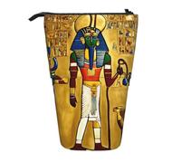 zkyfll Ancient Egypt Tribe Series Trousse à crayons verticale télescopique Motif imprimé