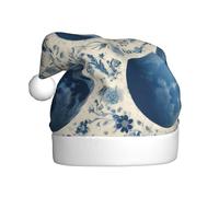 zkyfll Blue Moon Design02 Chapeau de Père Noël en peluche drôle pour adulte, fête de Noël