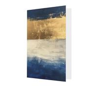 zkyfll Carte d'anniversaire dorée bleue blanche pour toutes les occasions avec enveloppes de remerciement, de condoléances et de Noël