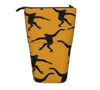 zkyfll Gibbon Trousse à crayons verticale Motif singe Noir