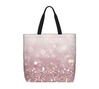 zkyfll Grand sac fourre-tout réutilisable avec imprimé à paillettes roses pour femme, grand sac de plage, voyage, vacances, travail