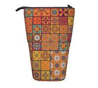 zkyfll Group of Trousse à crayons verticale avec imprimé géométrique marocain - Porte-crayons télescopique - Jolie trousse à crayons