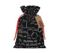 zkyfll Illustration de chimie abstraite, science, chimie, impression 3D, sacs cadeaux de Noël avec cordon de serrage