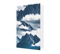 zkyfll Paysage avec montagnes et nuages Carte de vœux pour toutes les occasions Cartes de vœux d'anniversaire Enveloppes remerciements Condoléances Noël