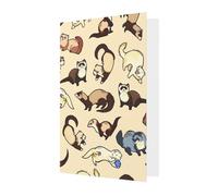 zkyfll Poilu Ferret Carte de vœux pour toutes les occasions Cartes de vœux d'anniversaire Enveloppes remerciements Condoléances Noël