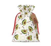 zkyfll Sacs cadeaux de Noël drôles avocats de dessin animé avec cordon de serrage sacs cadeaux de Noël sacs cadeaux d'anniversaire fête emballage