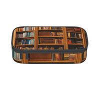 Zkyfll Trousse à crayons de grande capacité avec impression de livres, sac de maquillage, sac à cosmétiques