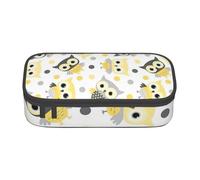 Zkyfll Trousse à crayons de grande capacité avec motif hiboux et animaux de dessin animé