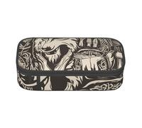 Zkyfll Trousse à crayons de grande capacité avec motifs de loup Food01 - Sac de maquillage portable