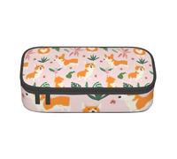 Zkyfll Trousse à crayons de petite taille avec imprimé Corgi - Grande capacité - Sac de maquillage portable