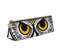 zkyfll Trousse à crayons en cuir avec motif hibou mignon imprimé personnalisé