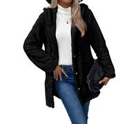 ZKYUCH Cardigan Décontracté À Boutons en Peluche Double Face, Veste Chaude À La Mode pour Femmes,Couleur2,S
