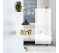 ZKYUCH Carillon Éolien Mural en Métal Vintage, Décoration De Magasin, Aimant, Sonnette Auto-amorçante, Chat, 3 Cloches en Cuivre,Couleur2