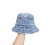 ZKYUCH Chapeau Bob en Jean Délavé Vintage pour Femme, Chapeau De Soleil Décontracté en Jean Vieilli pour Un Usage Quotidien Et Un Voyage,Couleur3