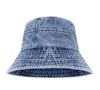 ZKYUCH Chapeau Bob en Jean Délavé Vintage pour Femme, Chapeau De Soleil Décontracté en Jean Vieilli pour Un Usage Quotidien Et Un Voyage,Couleur2