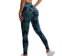 ZKYUCH Pantalon De Fitness Pêche sans Couture À La Mode pour Vêtements D'extérieur, avec Ligne De Hanche Surélevée Et Hanches Surélevées, Pantalon De Yoga Tie-Dye pour Femmes,Couleur4,M.