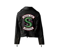 ZKYUCHUN Femme Serpent Jakcets Femmes Streetwear PU Veste Trend Nouveau imprimé Serpents Serpents Vestes-Color1 XL