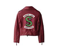 ZKYUCHUN Femme Serpent Jakcets Femmes Streetwear PU Veste Trend Nouveau imprimé Serpents Serpents Vestes-Color2 3XL