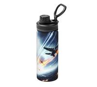 ZKZBDPLK Bouilloire isotherme de sport en avion de 532 ml - Le compagnon de sport ultime pour les amateurs de plein air - Impression pleine largeur, construction en acier inoxydable, design anti-fuite