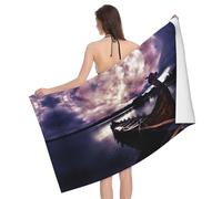 Zkzbdplk Serviette de bain Vikings Boat de qualité supérieure - Motif imprimé complet - Matériau en microfibre ultra douce pour une utilisation polyvalente