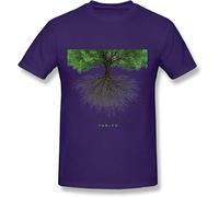 Zl Rock and Pop Band Casting Crowns Tour 2015 T Shirt for Men Purple Manches Courtes(Small)