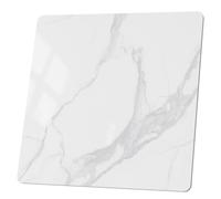 ZL ZELing 70cm Carré Table en Pierre Sinterée Blanche - Tous Saisons, Intérieur/Extérieur, Convient pour Tables à Manger, Café et Tables d'Appui