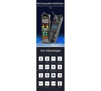 ZL126ZL128 9999 Count True RMS Multimètre numérique avec testeur de courant et de tension CC CA pour tests électriques et maintenance industrielle (ZL126A)