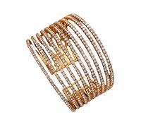 Zlatomu Bracelet pour Femme, Bracelet en Demi-Cercle De Ligne Multicouche Punk Feng De Mode, Bijoux De Brassard Réglables Minimalistes pour Femme, Accessoires De Mode Personnalisés, Jaune