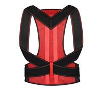 ZLCO Correcteur de posture, soutien du dos, améliore la posture, offre un soutien lombaire pour les maux de dos, réglable pour hommes et femmes - Red_5XL Support pour le dos