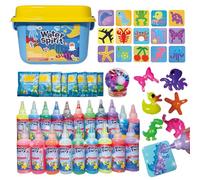 ZLDHMA Aqua Gelz Set Créatif 50 PCS - Magic Water Elf DIY 3D - 16 Moules & 20 Couleurs de 100 ml Water Gel - Aquagel Jouet Artistique Enfants 3+ Garçons Filles - Activité Manuelle & Cadeau Créatif