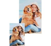 Zleiubisa - Kit de broderie au point de croix personnalisé à partir d'une photo, design personnalisé 11CT pour adultes débutants
