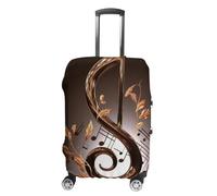 ZLFDSKGY Housse de bagage lavable avec symbole de musique imprimé - Housse de protection élastique pour valise de protection anti-rayures - Pour taille de bagage, Symbole musique., L
