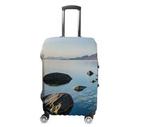ZLFDSKGY Housse de bagage lavable en basalte au coucher du soleil - Housse de protection élastique pour valises - Anti-rayures, Basalte au coucher du soleil, S