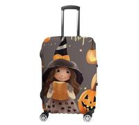 ZLFDSKGY Housse de bagage lavable Happy-Halloween-Day-Trick-Or-Treat - Housse de protection élastique anti-rayures pour valise, Happy Halloween Day Trick or Treat, L
